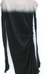 marc le bihan color block off shoulder dress 2869 E23 black/mastic black/mastic